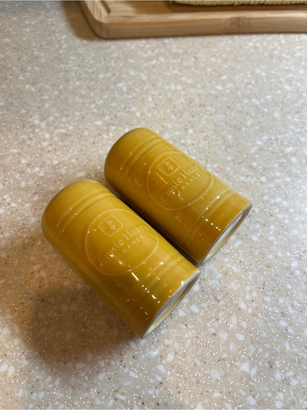 Yellow Ceramic Salt & Pepper Shaker Set - Picture 3 of 4